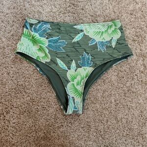 aerie High Waisted Floral Bikini Bottom